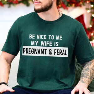 Mens Pregnancy Shirt Funny Couple Pregnancy Reveal Shirt for 1st time dad Pregnancy Announcement Shirt for Mens Pregnant Wife Shirt