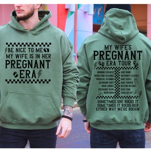 My Wife is Pregnant Hoodie Funny Couple Pregnancy Reveal Shirt For Dad Pregnancy Tour Christmas Pregnancy Announcement Shirt for Men