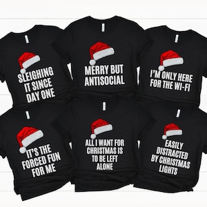 Santa Family Chistimas Pajamas Sarcastic Matching Family Pajamas Christmas Matching Family Pyjamas Snarky Holiday Pajamas Group Matching PJs
