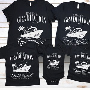 Custom Graduation Cruise 2025 Shirt Family Graduation Cruise T-Shirt Senior Trip 2025 Tee Caribbean Cruise Group Shirt Graduate Vacation Tee