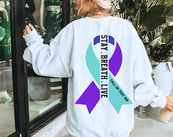 Suicide Awareness Sweatshirt Stay; Mental Health Shirt Therapist Gift Suicide Prevention Hoodie 988 Sweatshirt Your Life Matters