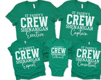 Shenanigan Coordinator St Patrick Day Matching Shirt St Patty Group Shirt Funny Drinking Shirt Custom Family St Patrick Party