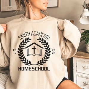 Personalized Homeschool Mom Sweatshirt Presents for Homeschool Mama Crewneck First Day of Homeschool Gifts for Christian Homeschool Mom
