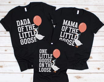 Goose Birthday Shirt First Birthday Matching Shirt Custom Family Matching Birthday Shirts 1st birthday outfit  Goose Theme Birthday Toddler