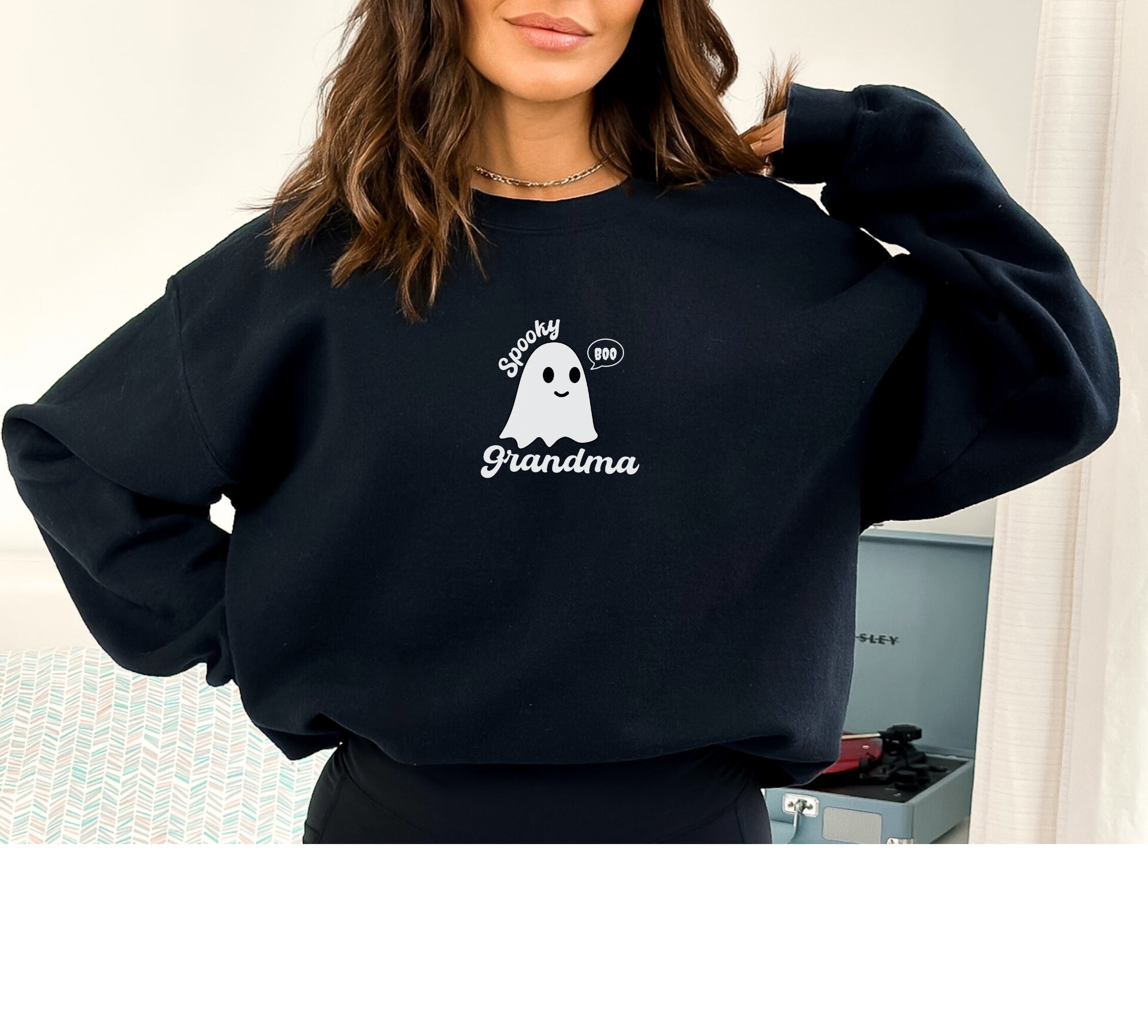 Discover Cute Spooky Grandma Halloween Sweatshirt Grandma Halloween Gift Spooky Grandma Pullover Halloween grandma gift for her