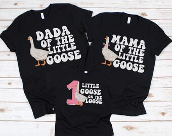 Goose Birthday Shirt First Birthday Matching Shirt Custom Family Matching Birthday Shirts 1st birthday outfit  Goose Theme Birthday Toddler