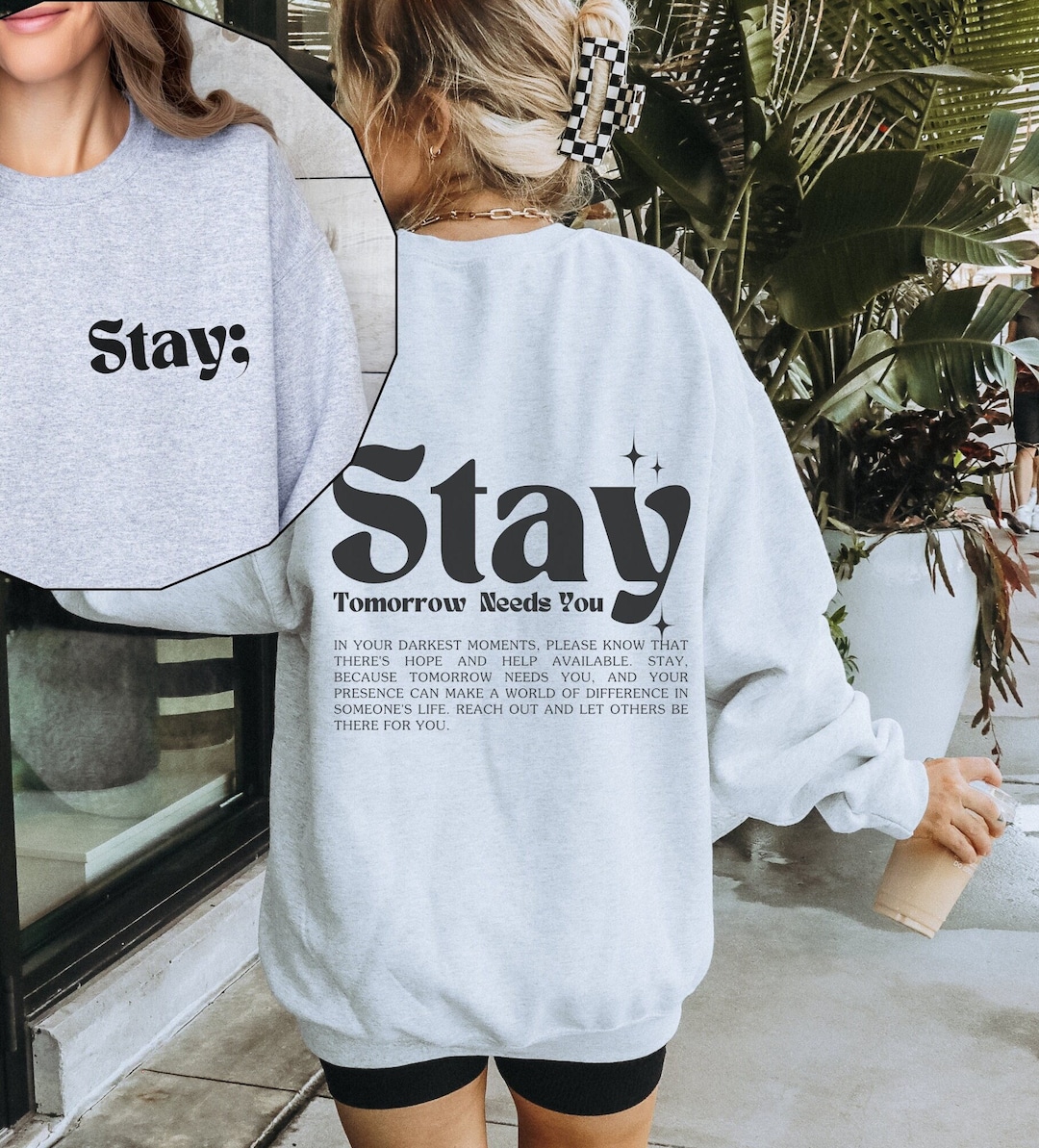 Stay Merch Stay; Sweatshirt Suicide Prevention Sweatshirt Mental Health Sweatshirt ...