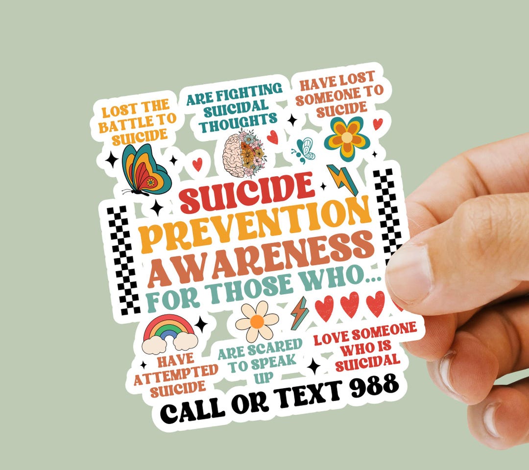 Mental Health Awareness Sticker Suicide Prevention Decal Inspirational ...