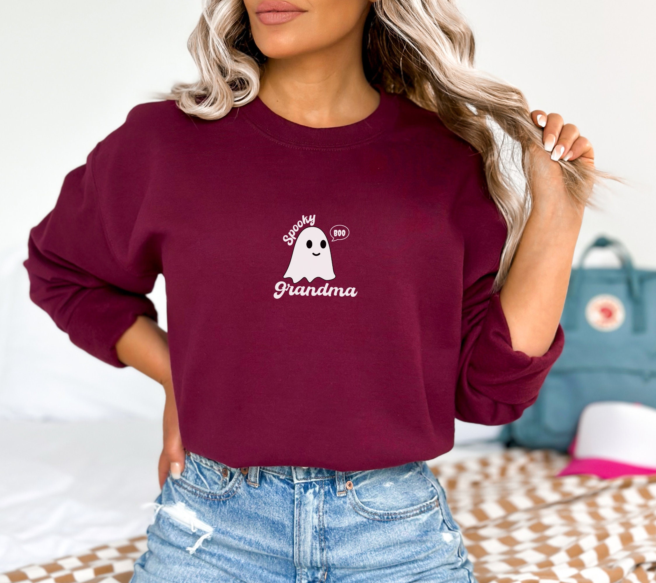 Discover Cute Spooky Grandma Halloween Sweatshirt Grandma Halloween Gift Spooky Grandma Pullover Halloween grandma gift for her