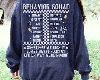 Behavior Squad Shirt RBT Shirt Registered Behavior Technician Tee School Psychologist Shirt School Psych Shirt School Therapist Sweater