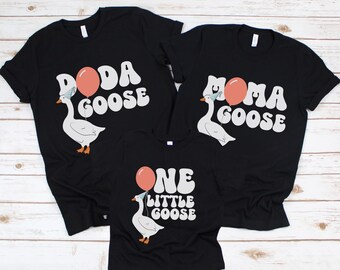 Goose Birthday Shirt First Birthday Matching Shirt Custom Family Matching Birthday Shirts 1st birthday outfit  Goose Theme Birthday Toddler