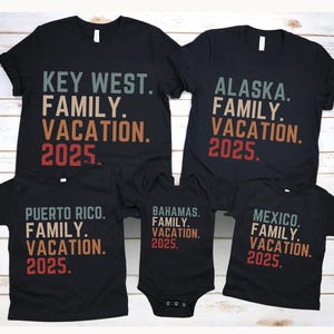 Custom Family Vacation Shirts 2025 Vacation Shirts Family Matching Shirt Destination Trip Shirt Custom Trip shirts for Family Reunion