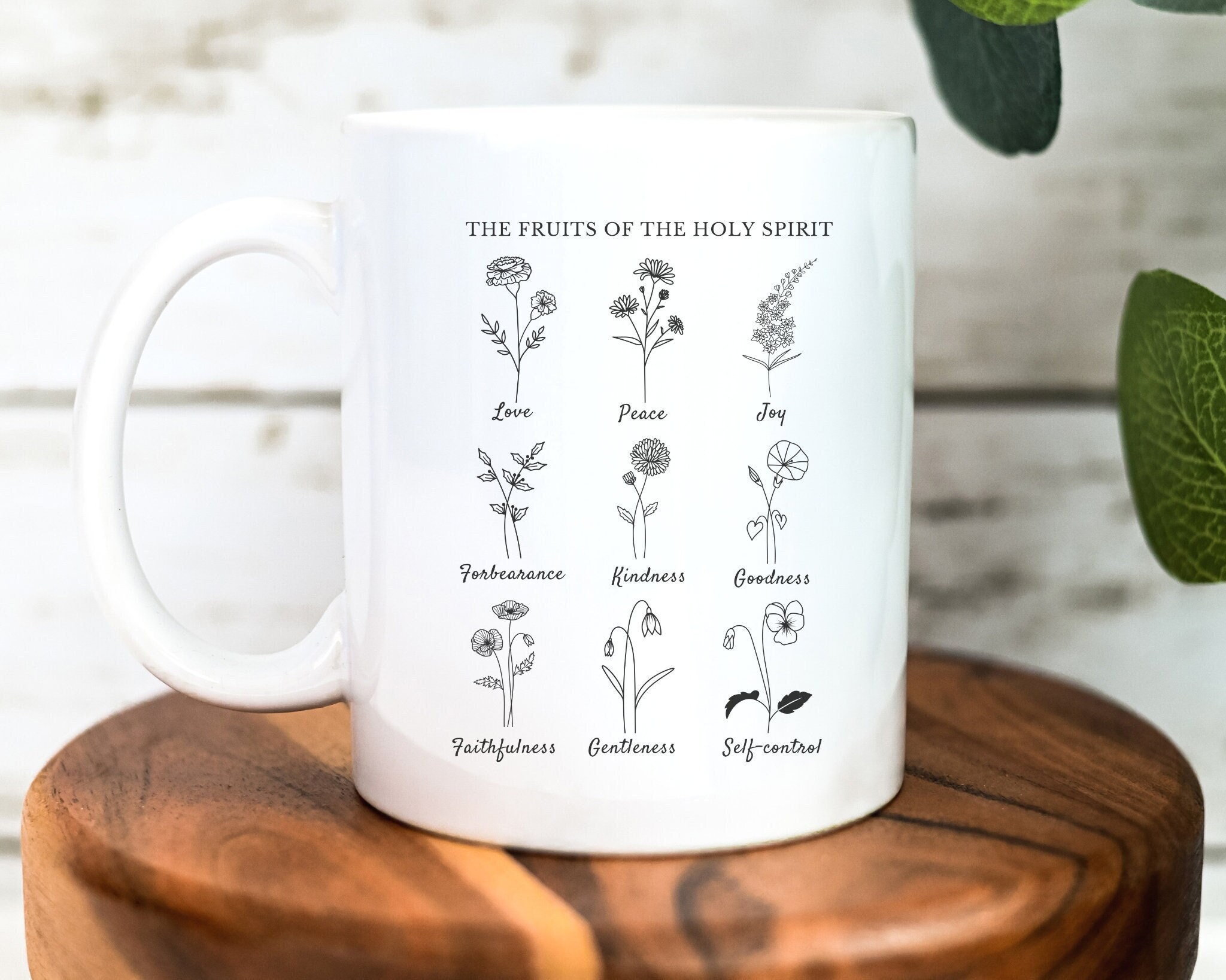 Fruit of the Spirit Inspirational Christian Coffee Mug for Women Bible ...
