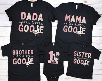 Goose Birthday Shirt First Birthday Matching Shirt Custom Family Matching Birthday Shirts 1st birthday outfit  Goose Theme Birthday Toddler