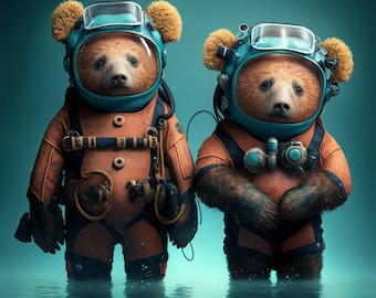 Teddy Bears In Snorkelling Gear