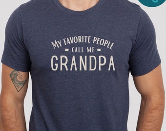 My favorite people call me grandpa tshirt, Fathers Day, grandpa gift, grandfather, Gift for grandpa, Baby announcement gift, grandkids tees