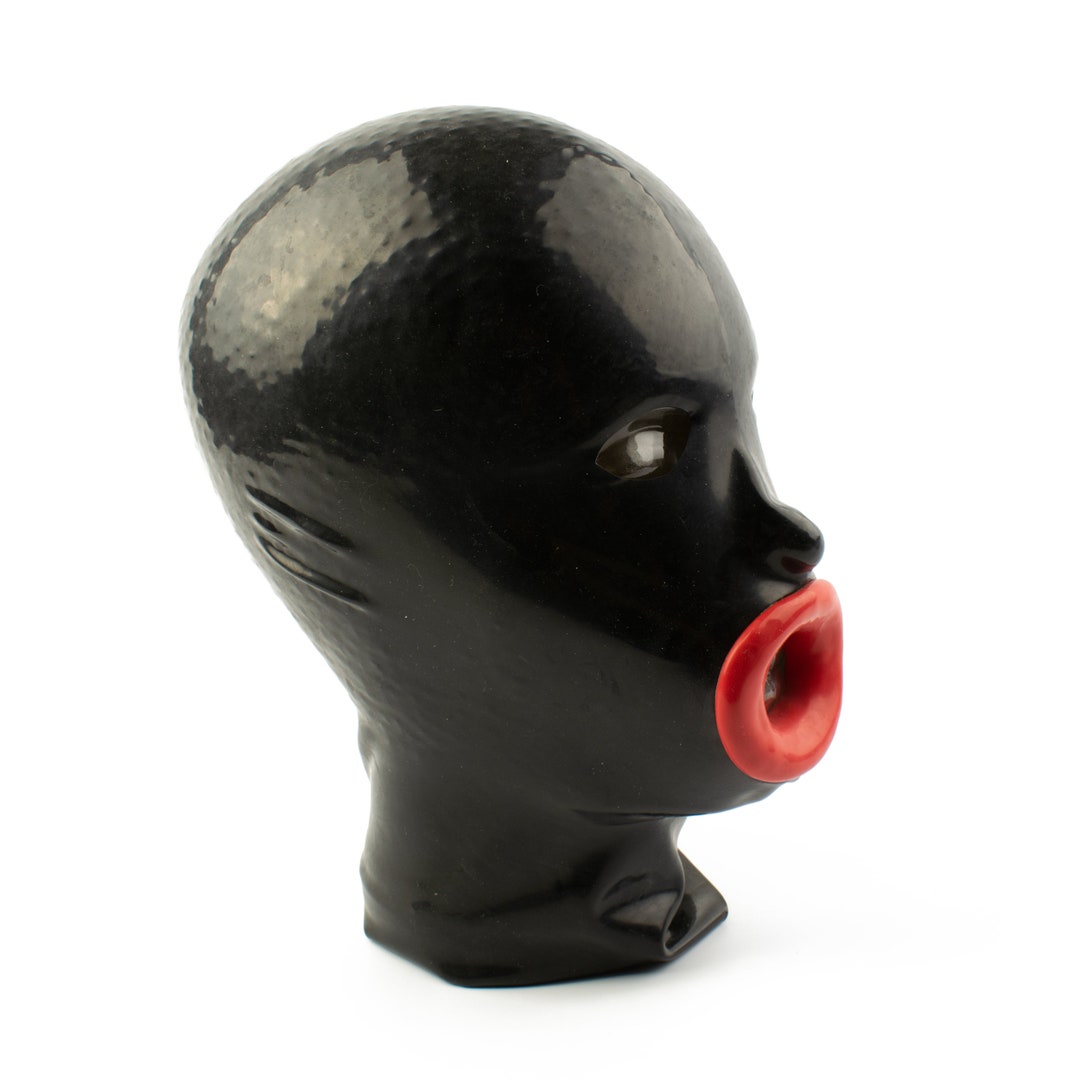 Rubberfashion Latex Mask Lips Woman Latex Mask Anatomical Mouth and
