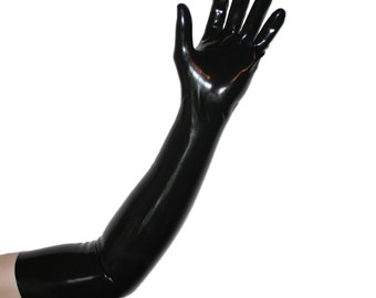 Rubberfashion long latex gloves - latex gloves long - heavy rubber - up to the upper arm for women and men pair