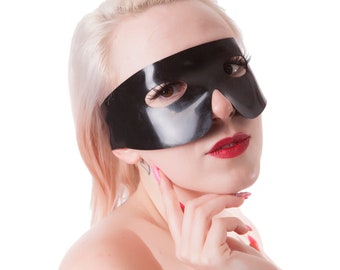 Rubberfashion Latex Zorro Mask - sexy latex mask with open eyes for women and men