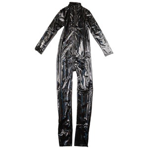 Men's PVC holo catsuit with 3 way zipper