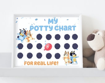 Printable Potty Training Chart Digital Download Blue (Download Now) - Etsy