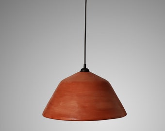 Handmade Wabi Sabi Ceramic Unique Pendant Light Design | Rustic Pottery Lamp Cover | Modern Lighting Fixture