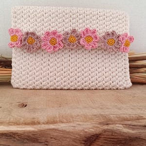 PDFかぎ針編みパターン - 野生の花ポーチ