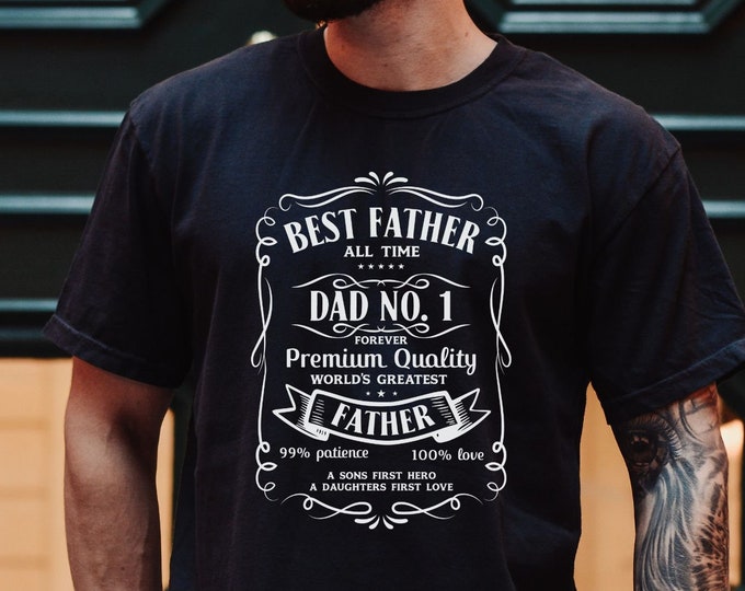 Featured listing image: Best Father #1 Dad Tee offered in 6 colors