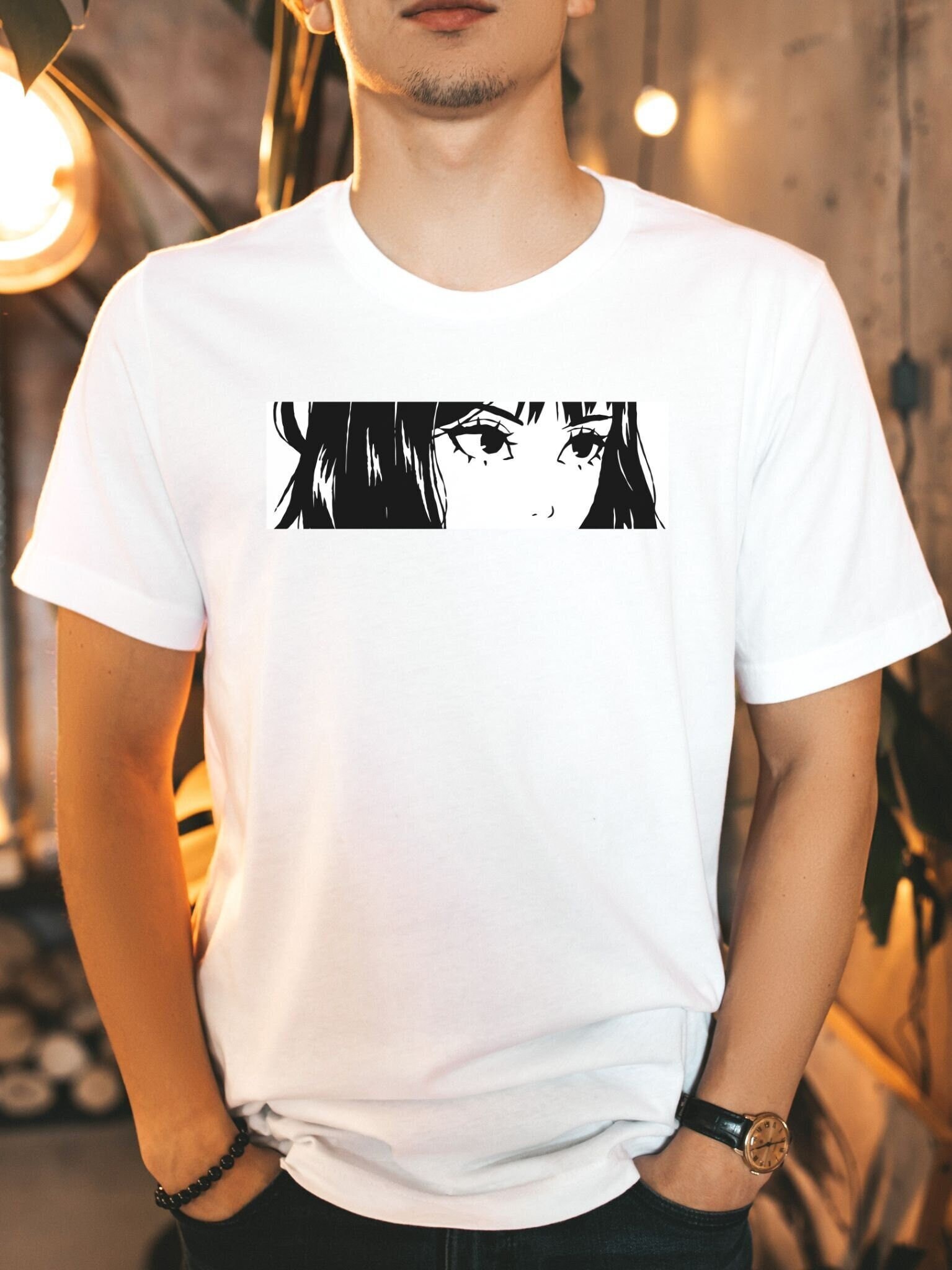  Cute Black And White Anime Manga Girl T-Shirt : Clothing, Shoes  & Jewelry