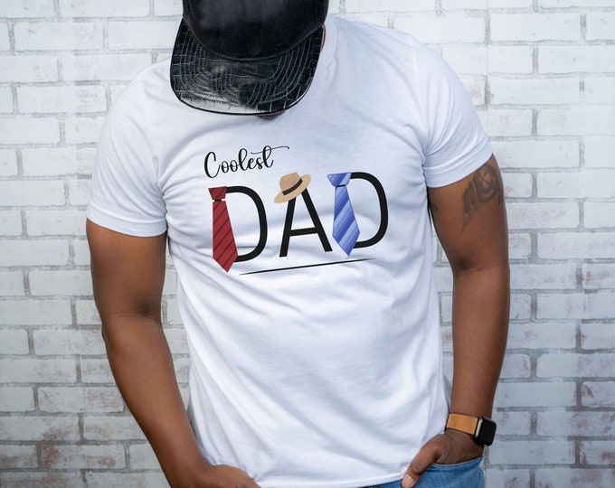 Featured listing image: Coolest Dad Colorful Graphic Tee offered in 6 colors