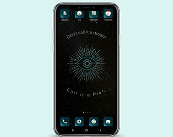 Phone Wallpaper Digital Download Affirmation Uplifting Quote Png File Astrology Stars Theme Instant Downloadable Call It A Plan Not Dream