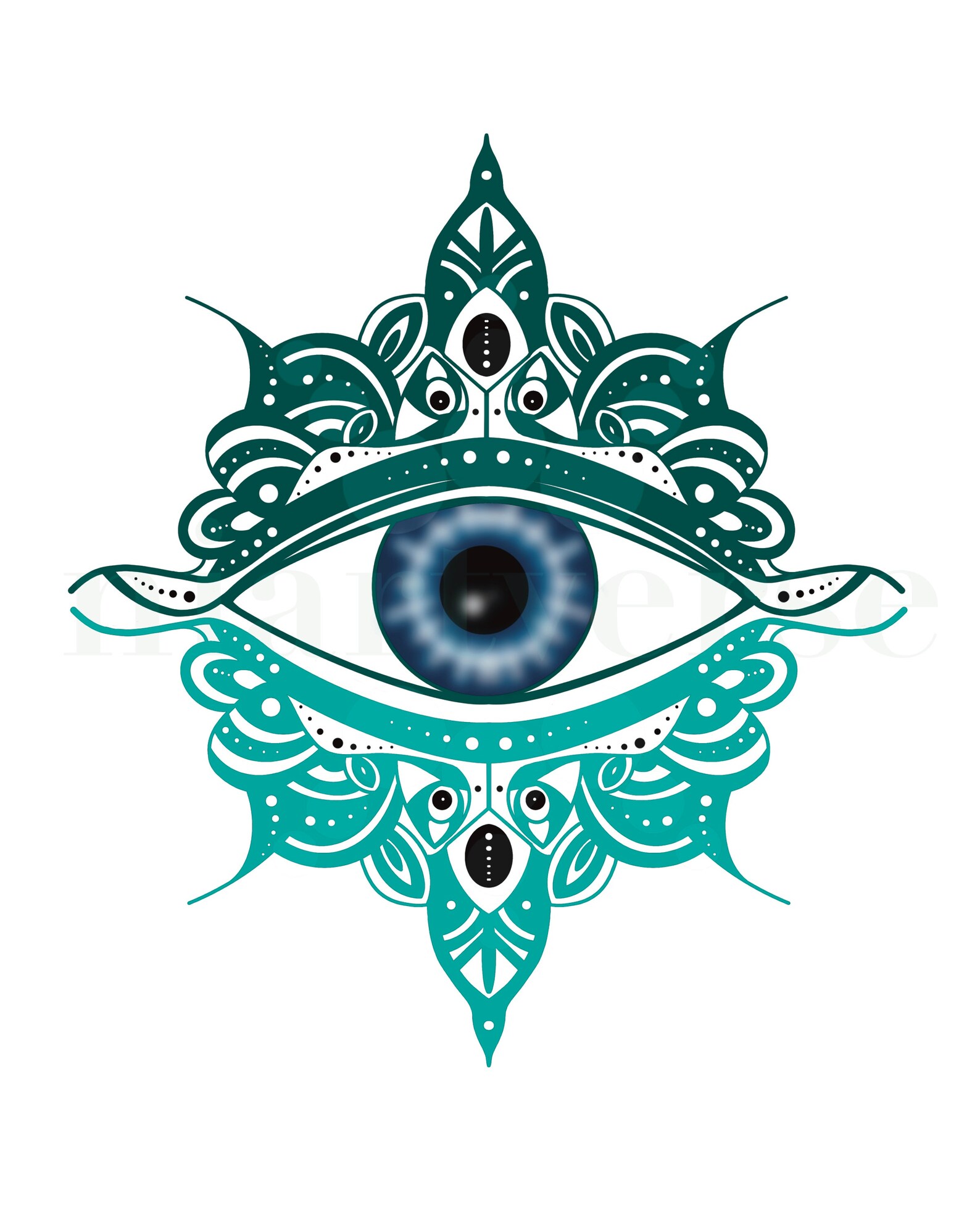 Third Eye Digital Illustration Downloadable Printable Wall Decor Lace ...