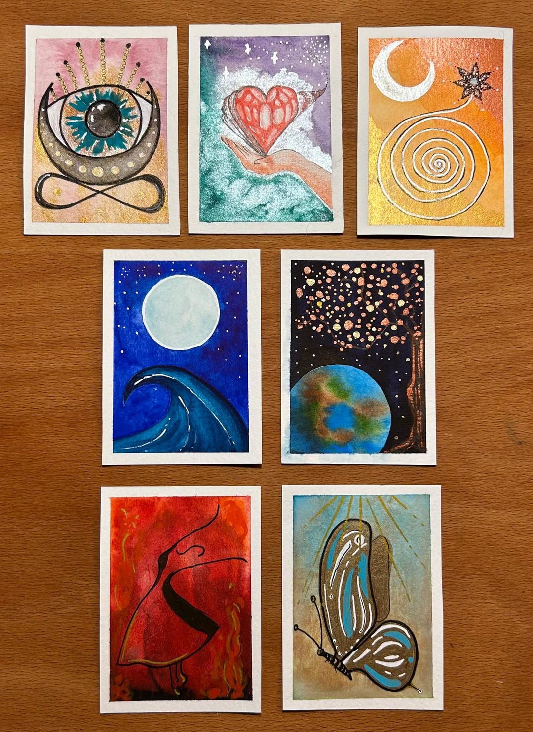 Divine Feminine Energy — Complete 7-card ACEO Collection | Original ...