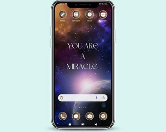 Phone Wallpaper Downloadable Png File Motivation Self Love Respect Yourself Quote Reminder Iphone Android Background You Are A Miracle Word