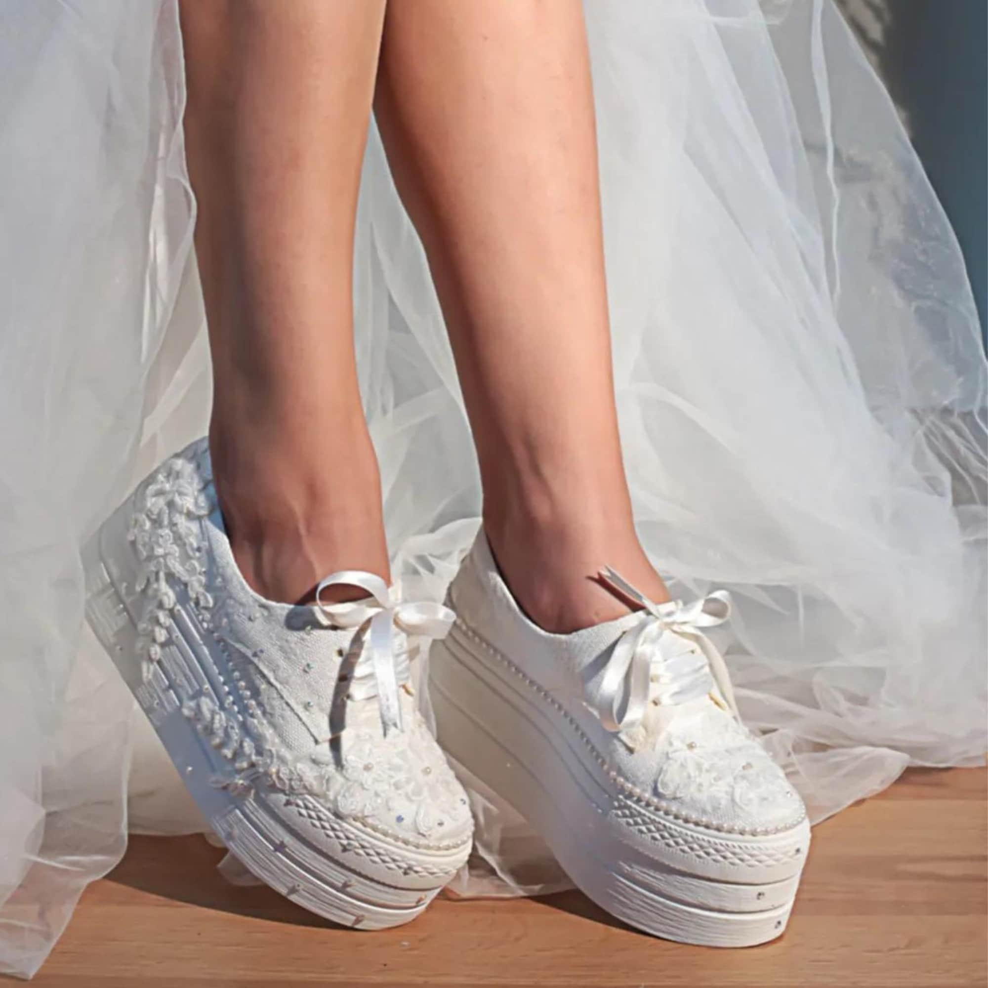 platform wedding sneakers