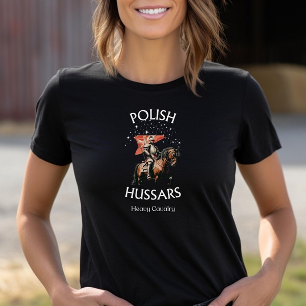 Polish winged Hussars Tshirt, Historical Army Unisex T-shirt, Epic valiant Cavalry tee, iconic Polish flag top, Military legacy of Poland