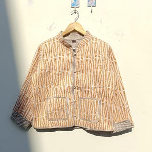 Indian Handmade Cotton Quilted Jacket Hand Block Printed Coat New And Stylish Quilted Jacket Gift For Her