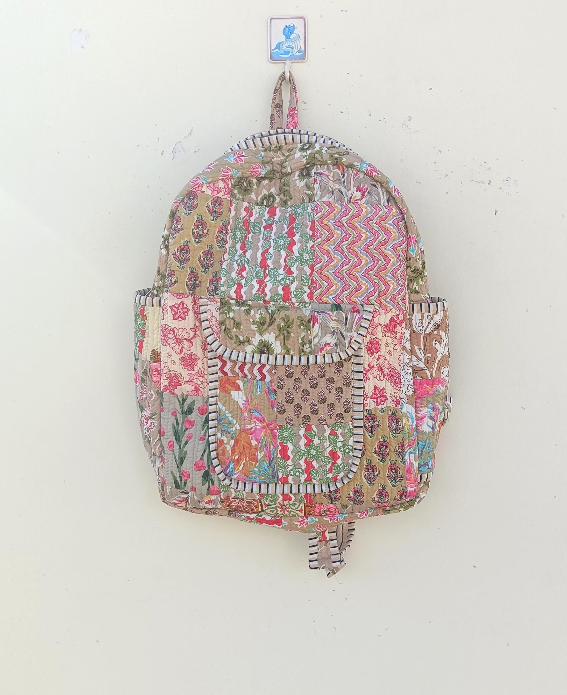 ☾ HANDMADE patchwork backpack Quinn Patchwork Quilted Backpack – Erin Made main image 4