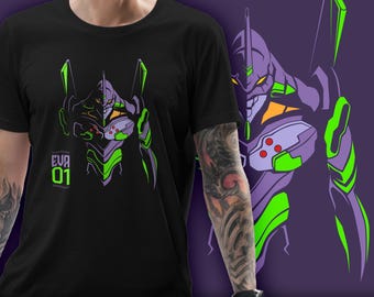 531 Eva 01  Shadow | classic anime unisex tshirt, anime fanart, mecha anime, 90s anime, retro anime, vintage anime