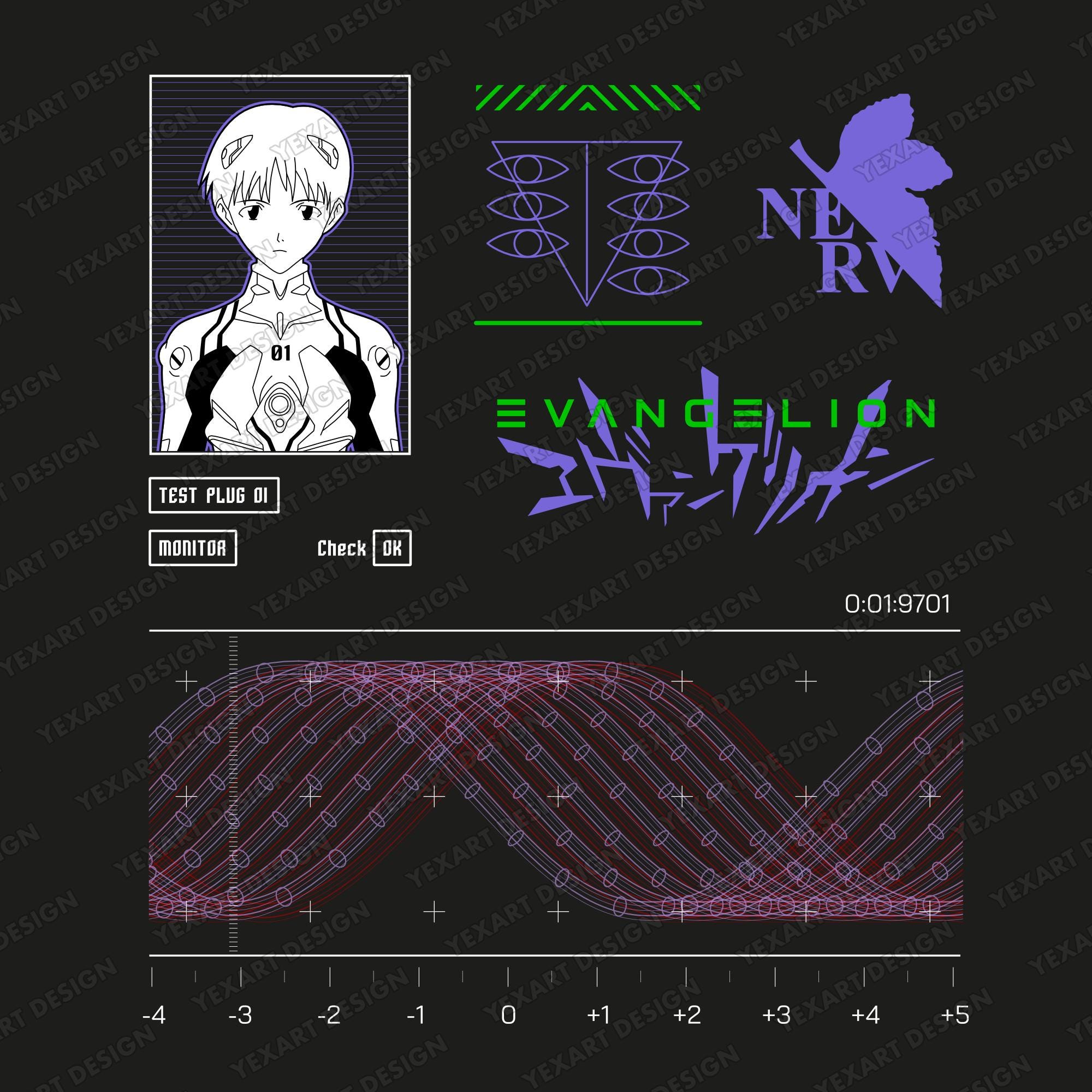 Eva Interface Evangelion Interface 01 | Eva01 Svg, Vector File, Vector Neon Genesis ...