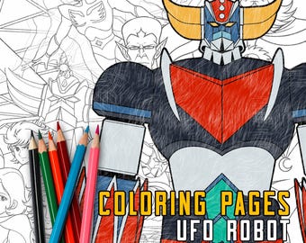 Ufo Robot Grendizer 2.0 Digital Coloring Pages | Goldrake mecha, Goldorak, Duke Fleed, Actarus outline