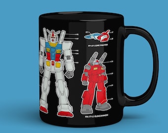 RX-78 Black Mug | Mobile Suit Gundam Coffee Cup