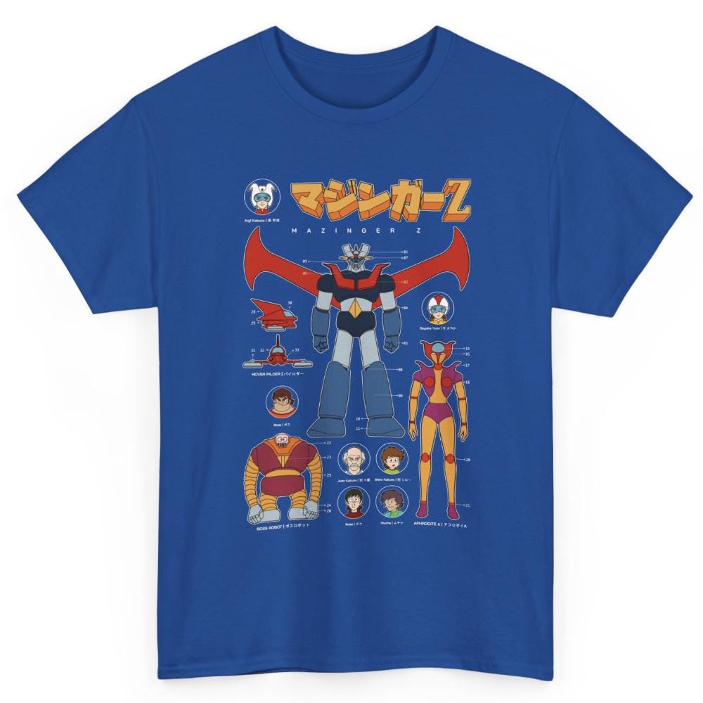 Mazinger Z Kit -455- T-shirt: Classic Anime Fanart Tee - Etsy