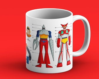 Getter Robo Coffee Mug: Classic Anime Super Robot Cup