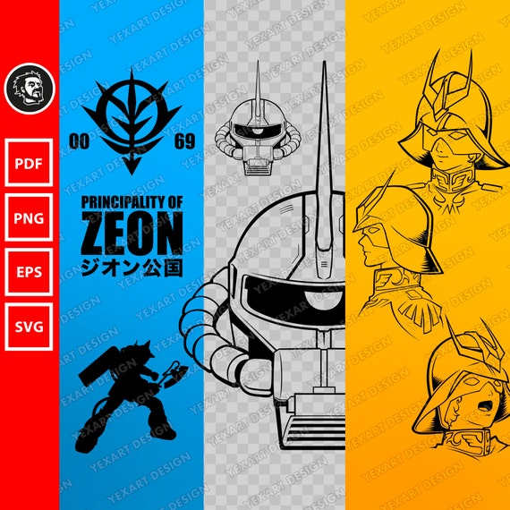Zeon SVG: Zaku, Char Aznable Vector File (digital Download) - Etsy