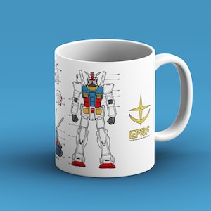 Gundam RX-78 Ceramic Mug: Classic Anime Coffee Cup