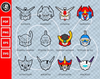 Robot 06 SVG | Gundam, Daikengo Vector Files (Digital Download)