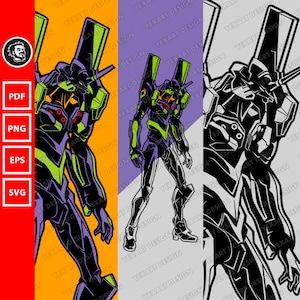 Eva unit 01 | eva01 svg, vector file, vector neon genesis evangelion, eva unit 01 pdf, eva01 eps, png, svg, pdf, digital download