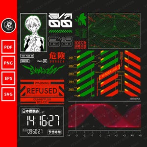 Evangelion Interface 00 | eva00 svg, vector file, vector neon genesis evangelion, eva unit 00 pdf, eva02 eps, png, svg, digital download