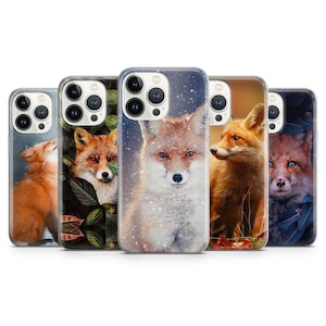 Fox Wild Animal Phone Case Nature Mammal Cover for iPhone 16 15, 14, 13, 12, 11 Samsung S25, S24, S24FE, A53, A16, A35 A55, Pixel 6, 7, 8, 9